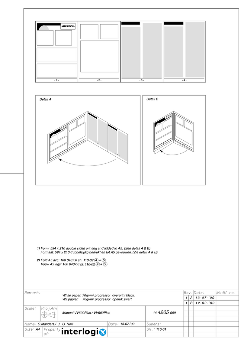 Aritech VV600 Plus Bedienungsanleitung