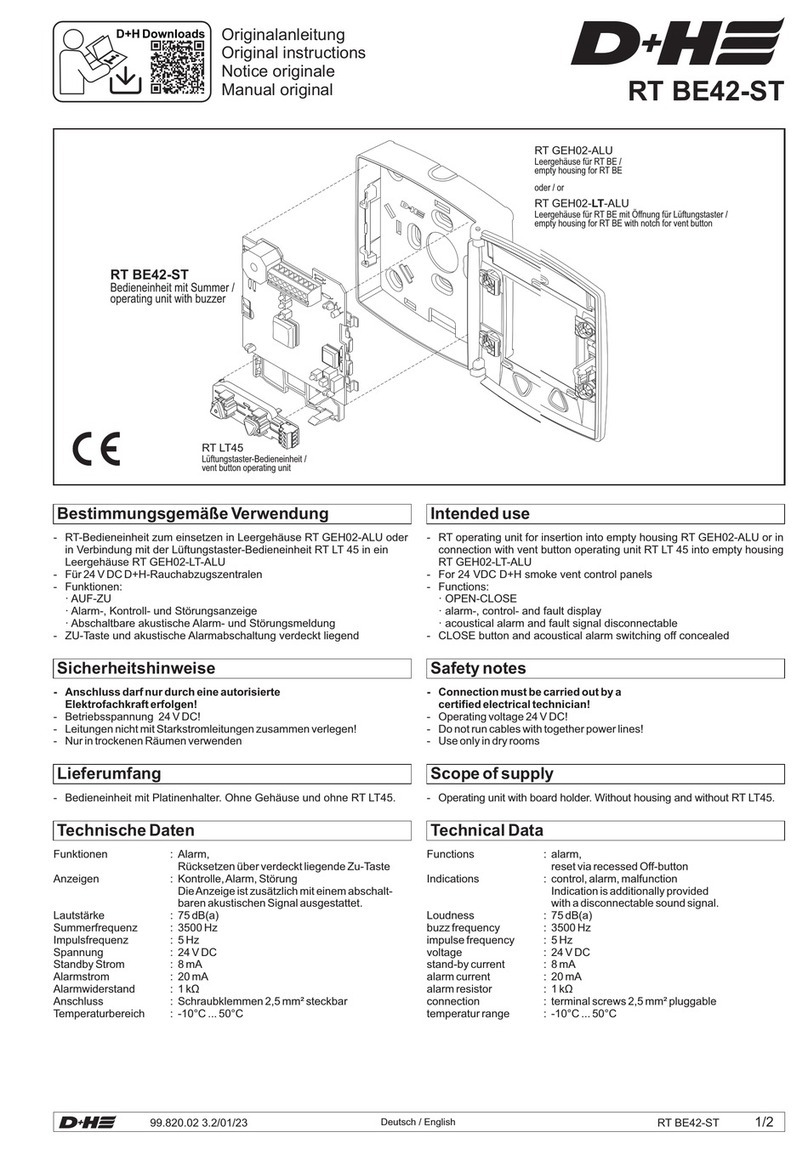 D+H RT BE42-ST Bedienungsanleitung