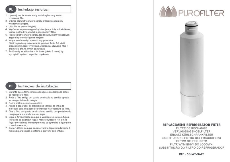 Purofilter 53-WF-36PF Bedienungsanleitung