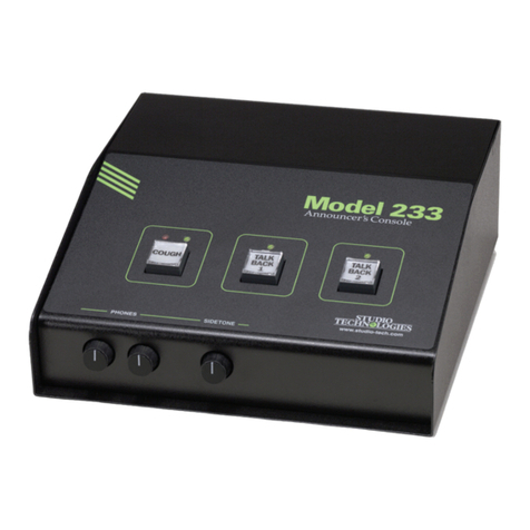 Studio Technologies Annoucer's Console 233 Bedienungsanleitung