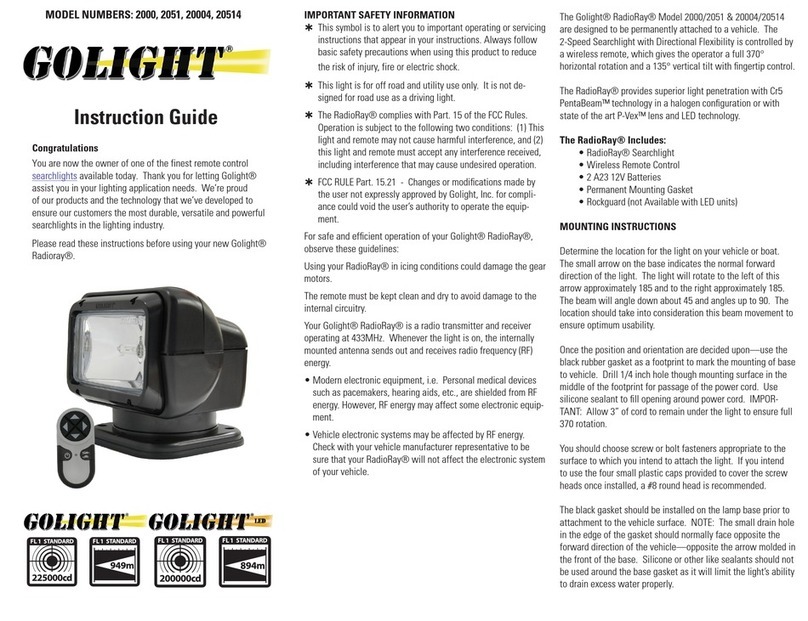 Golight 2000 Handbuch Golight 2000 Handbuch