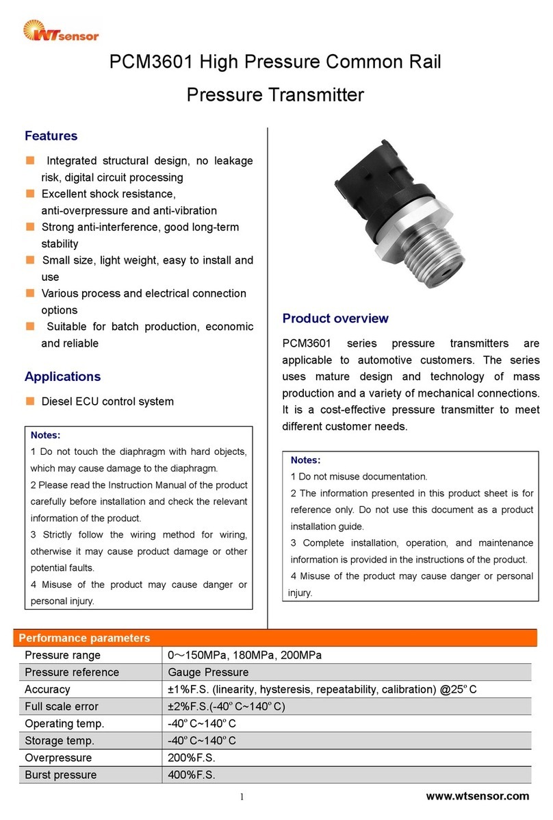 WT sensor PCM3601 Bedienungsanleitung