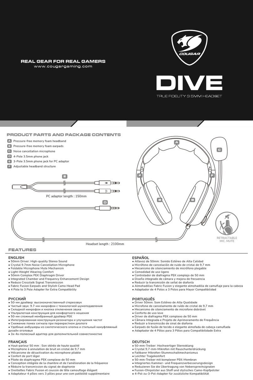 COUGAR DIVE Bedienungsanleitung