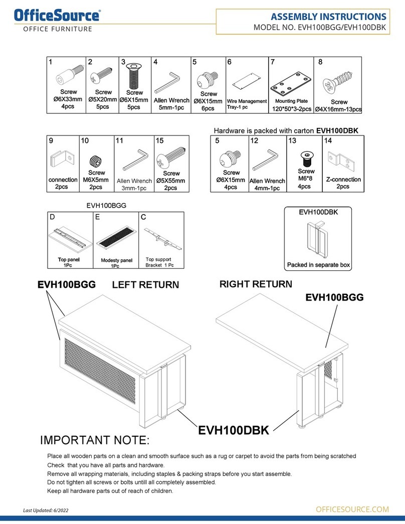 OfficeSource EVH100BGG Bedienungsanleitung OfficeSource EVH100BGG Bedienungsanleitung