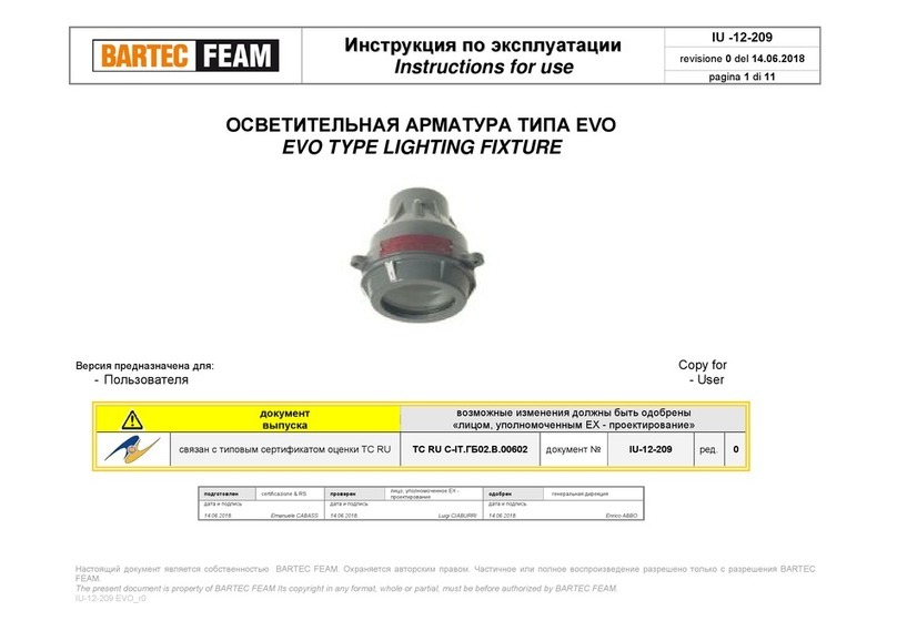 BARTEC FEAM EVO Bedienungsanleitung