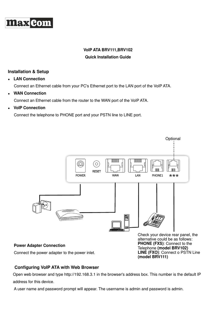 Maxcom BRV111 Bedienungsanleitung