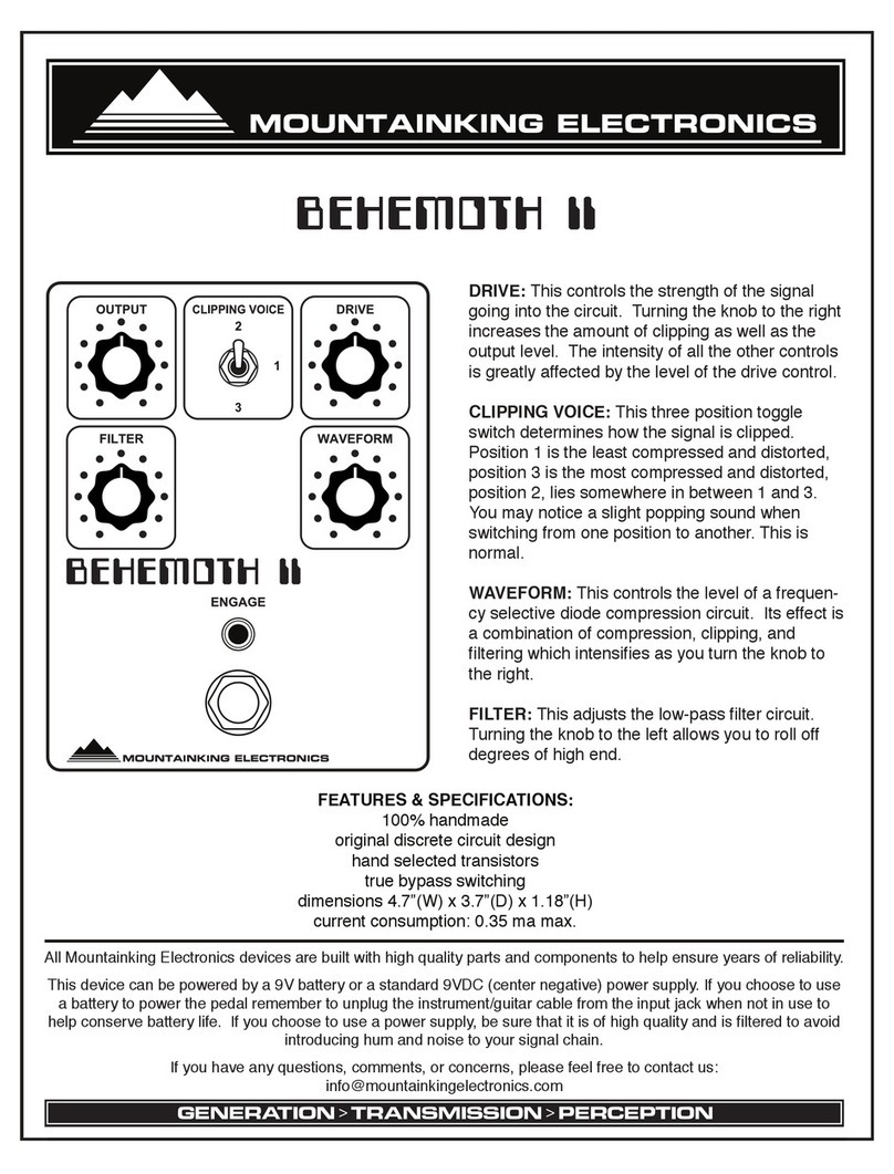 Mountainking Electronics Behemoth II Bedienungsanleitung
