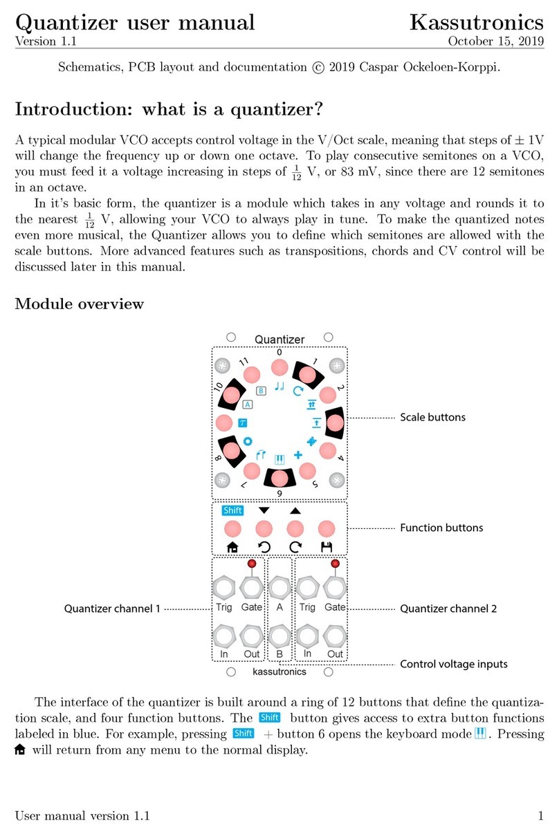 Kassutronics Quantizer Bedienungsanleitung