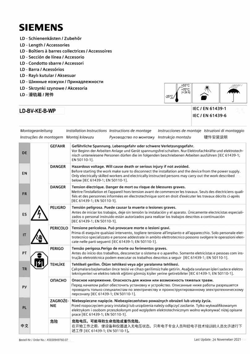 Siemens LD-BV-KE-B-WP Bedienungsanleitung