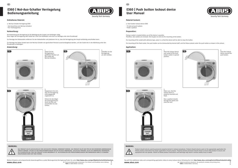 Abus E360 Bedienungsanleitung