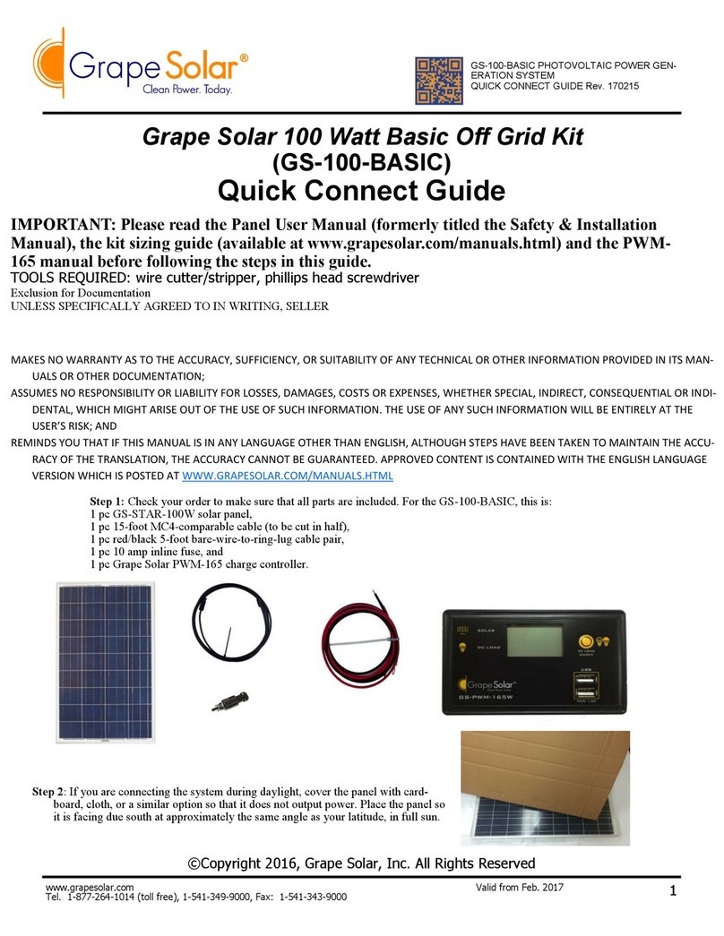Grape Solar GS-100-BASIC Montageanleitung