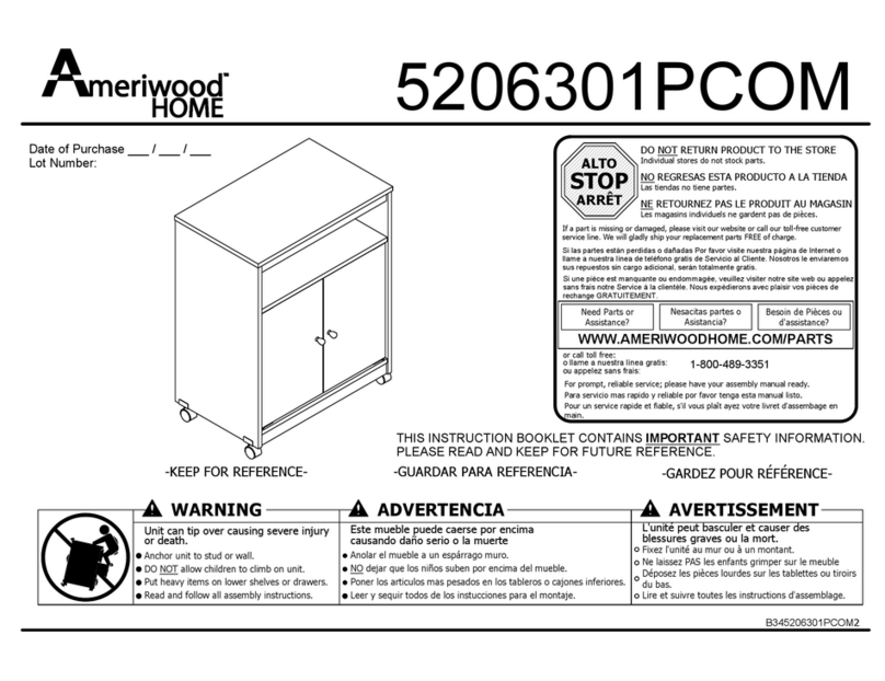 Ameriwood HOME 5206301PCOM Bedienungsanleitung Ameriwood HOME 5206301PCOM Bedienungsanleitung