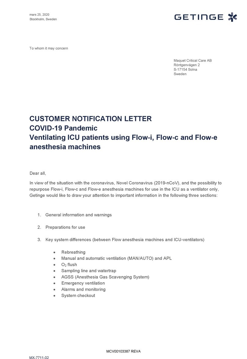 Getinge Flow-i Bedienungsanleitung Getinge Flow-i Bedienungsanleitung