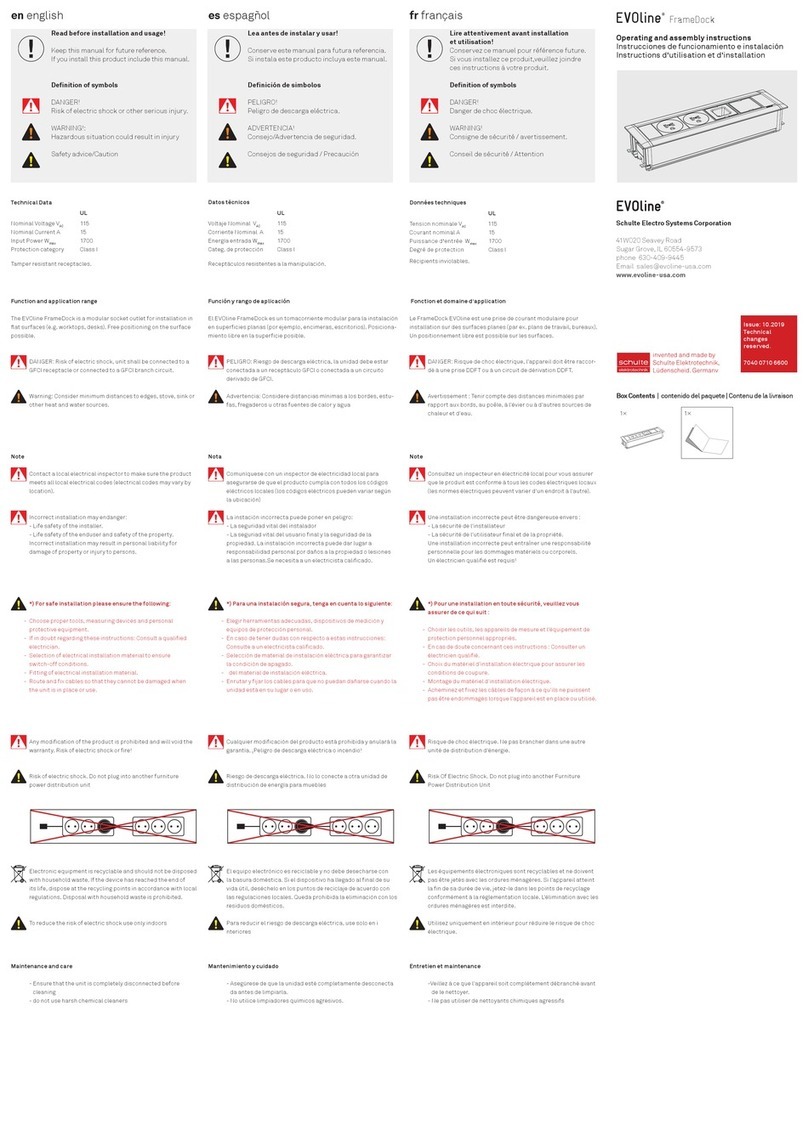 EVOline FrameDock Produkthandbuch