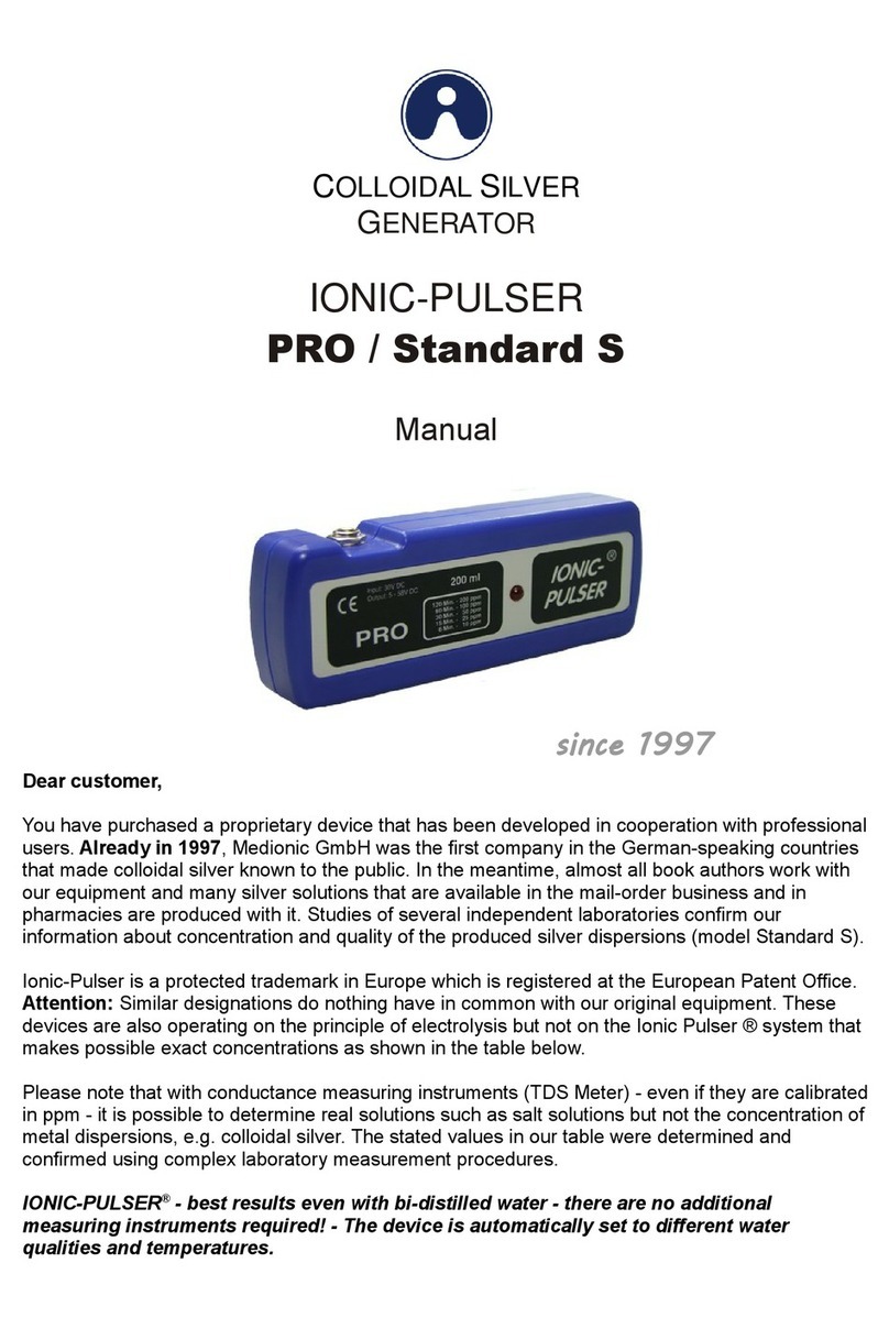 Medionic IONIC-PULSER PRO Bedienungsanleitung