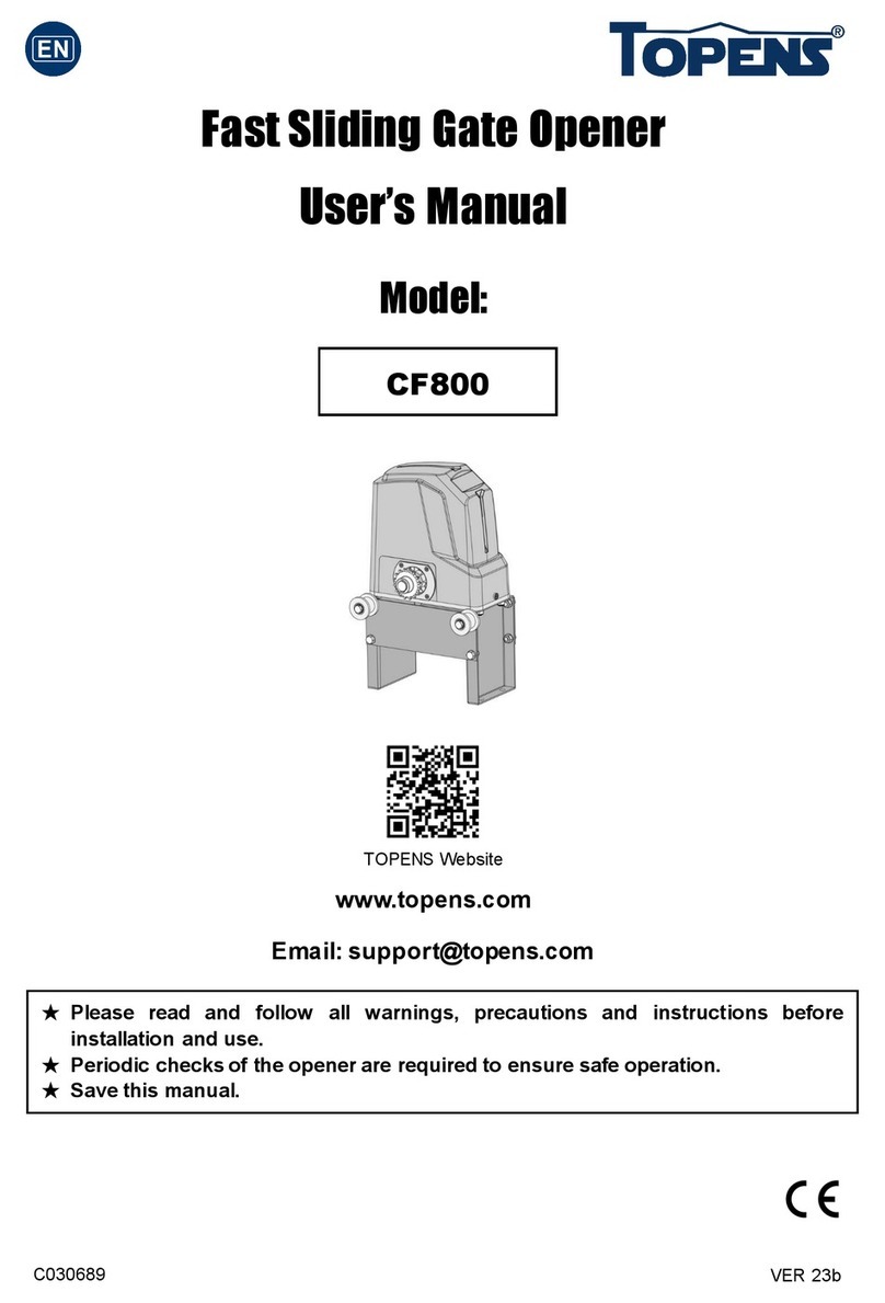 Topens CF800 Bedienungsanleitung