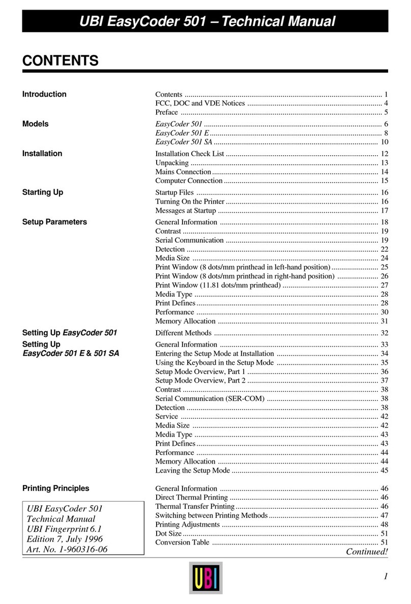 UBI EasyCoder 501 Bedienungsanleitung UBI EasyCoder 501 Bedienungsanleitung