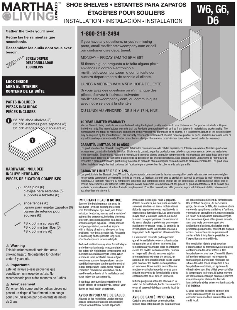 Martha Stewart Living W6 Bedienungsanleitung Martha Stewart Living W6 Bedienungsanleitung