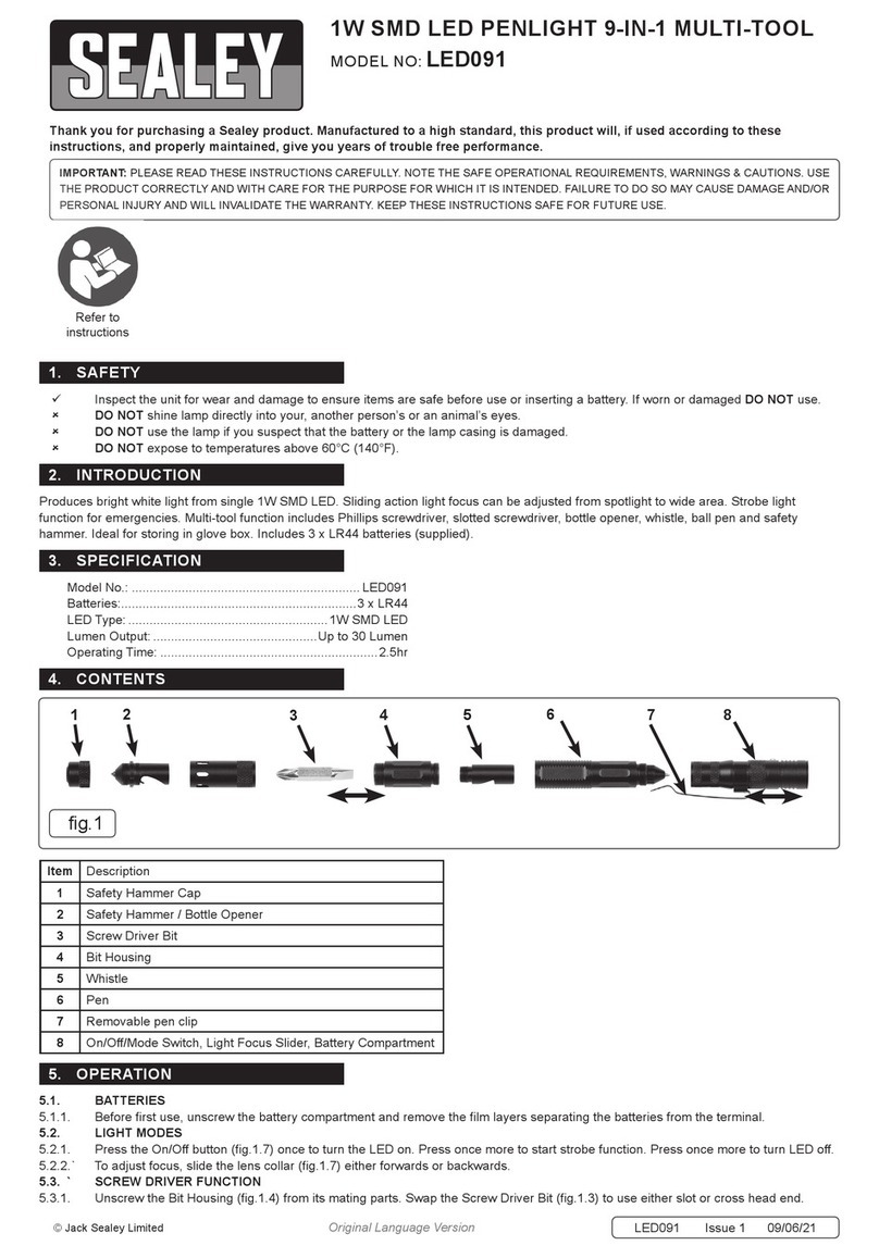 Sealey LED091 Bedienungsanleitung