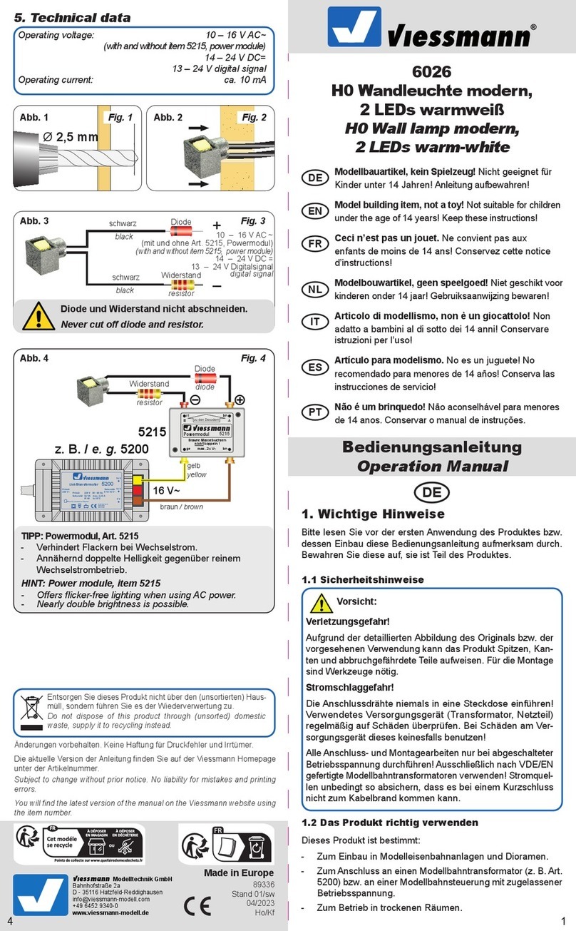 Viessmann 6026 Bedienungsanleitung