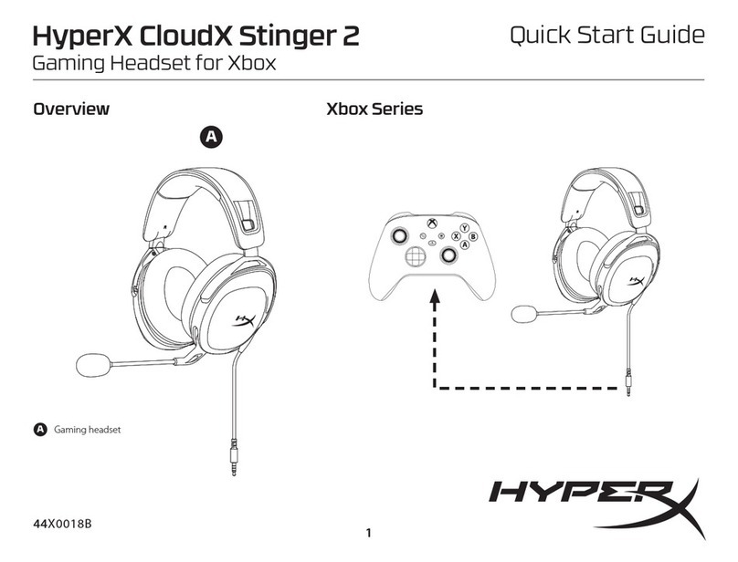 HyperX Cloud Stinger 2 Wireless Bedienungsanleitung