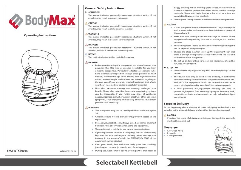 BODYMAX WTKB0035 Bedienungsanleitung