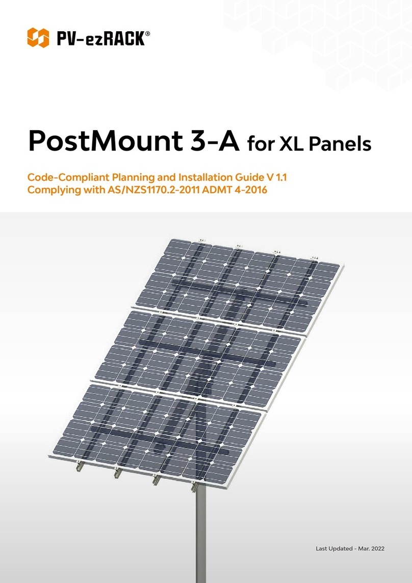 PV-ezRack PostMount 3-A Technisches Handbuch