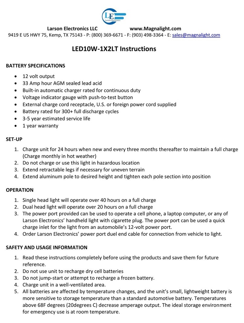 Larson Electronics LED10W-1X2LT Bedienungsanleitung Larson Electronics LED10W-1X2LT Bedienungsanleitung