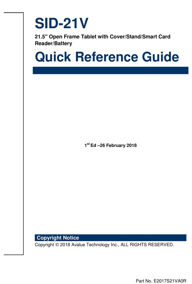 Avalue Technology SID-21V Bedienungsanleitung